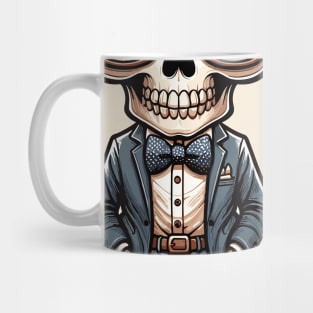 Preppy Skeleton - Colour Cartoon Mug